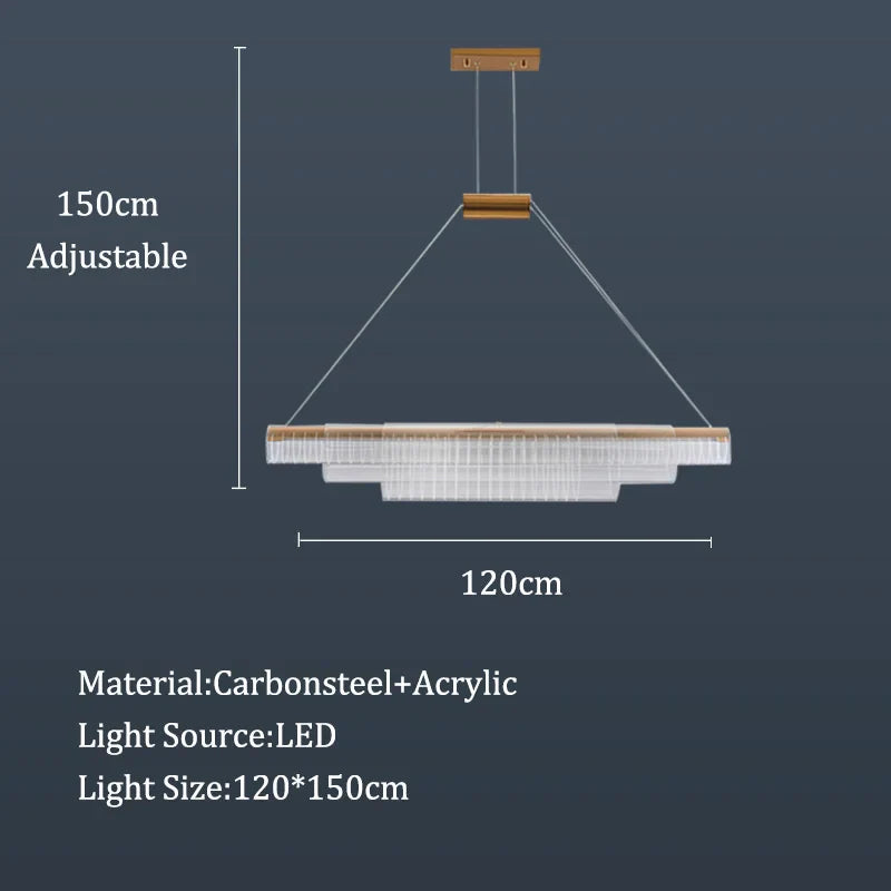 Afralia™ Luxury LED Pendant Ceiling Lamp for Elegant Room Decor