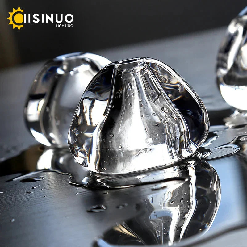 Afralia™ Crystal Ball Chandelier: Long Adjustable Staircase Pendant Light perfect for Home & Restaurant