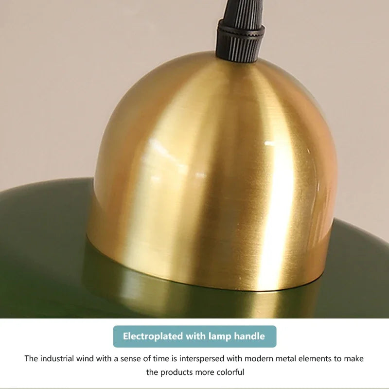 Afralia™ Vintage Iron Pendant Light for Rustic Kitchen Island - Industrial Style LED Chandelier