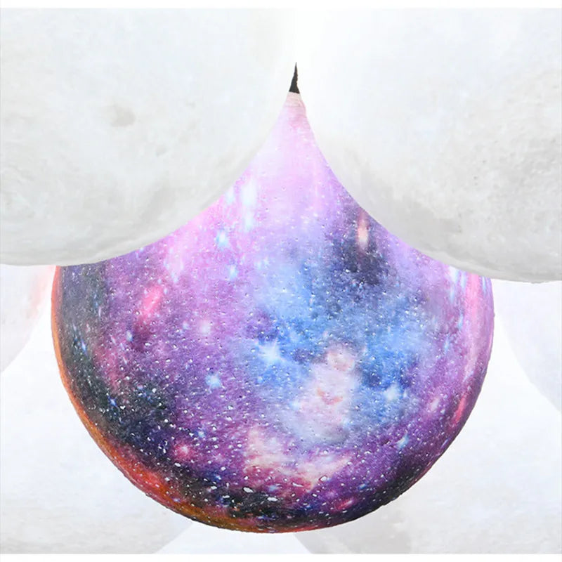 Afralia™ Moon Lampshade Ceiling Chandelier: LED Hanging Light for Home Decor, Living Room, Bedroom