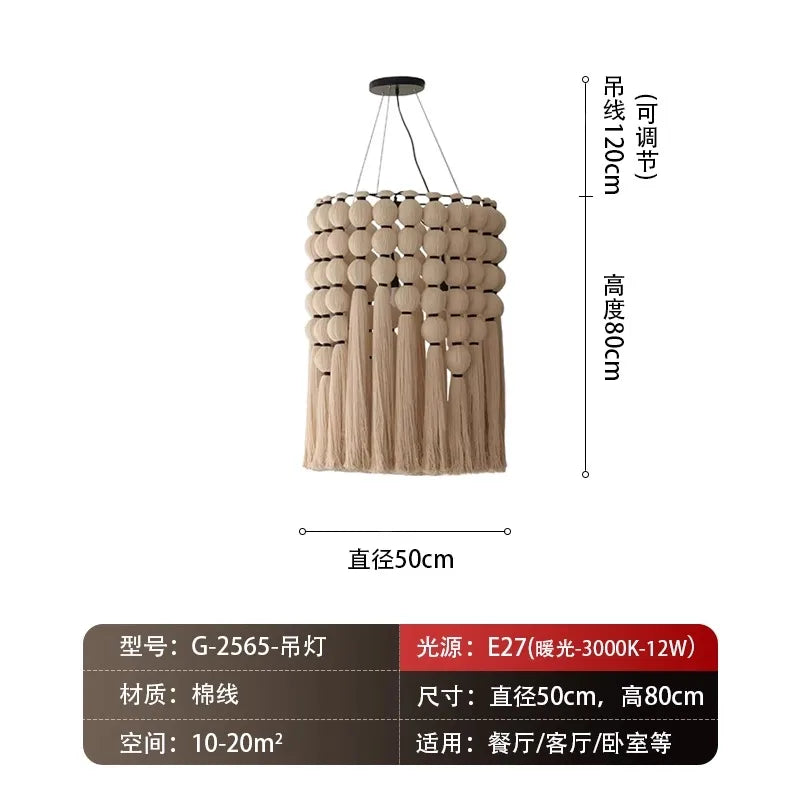 Afralia™ Bohemian Tassel Pendant LED Light for Cozy Atmosphere