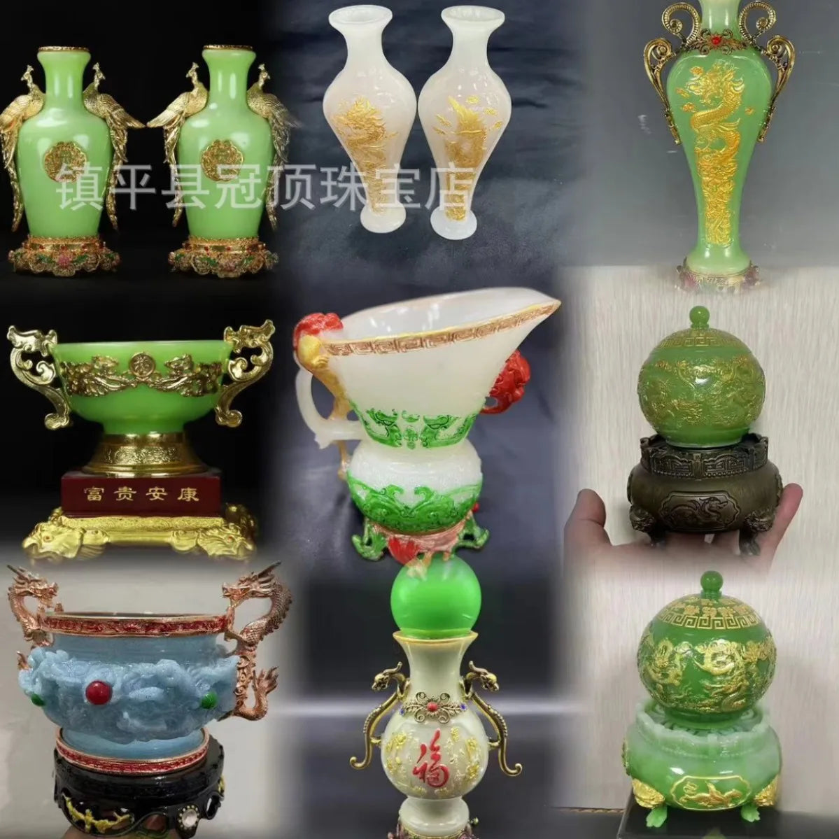 Afralia™ Qing Dynasty Qianlong Period Bronze Vase with Dragon and Phoenix