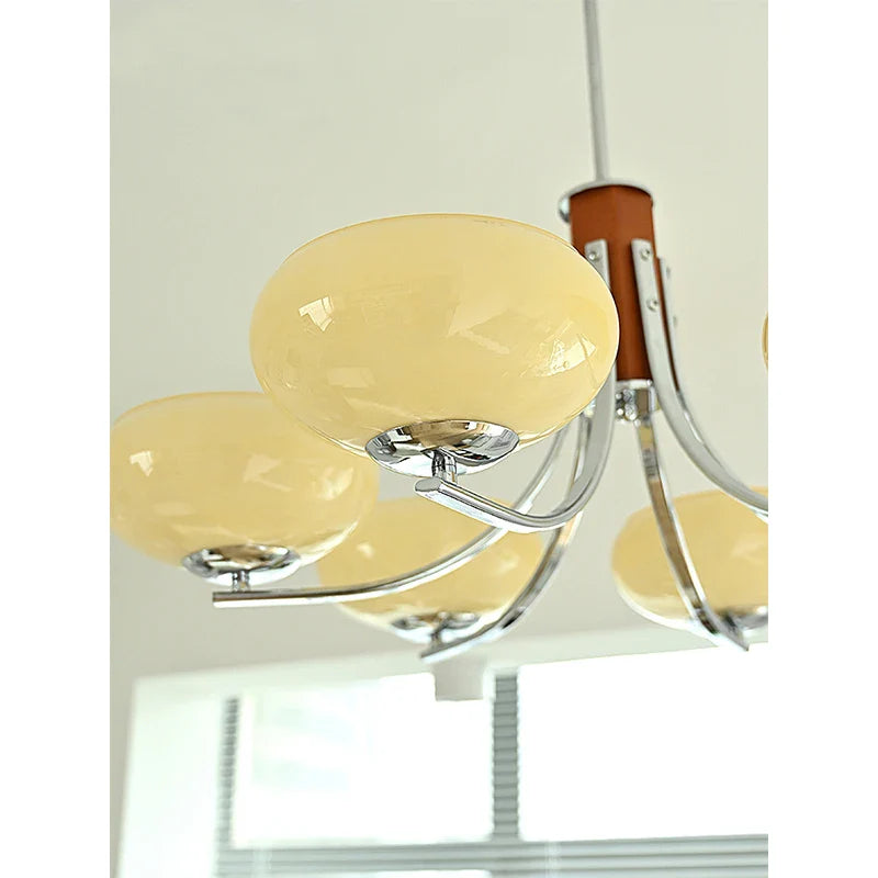 Afralia™ Glass Chandelier: Bauhaus Art for Living Room, Bedroom, Study, Hall, Restaurant