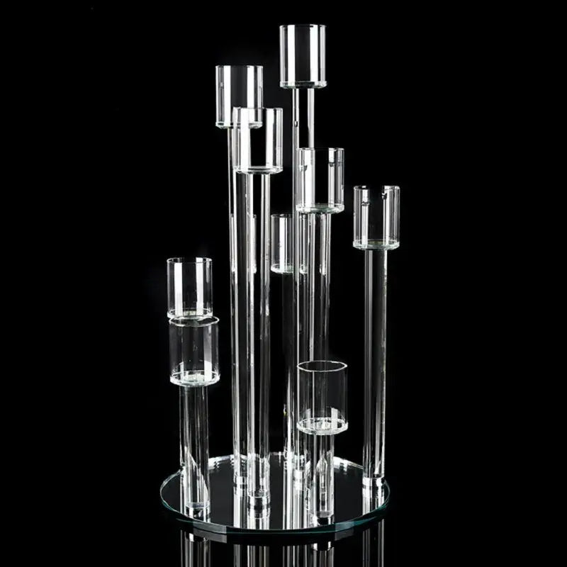 Afralia™ Crystal Glass Cover Candle Holders - Elegant Table Centerpiece for Candlelight Dinners