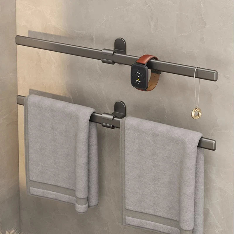 Afralia™ Self-Adhesive Towel Holder Rack for Bathroom & Washstand Organization