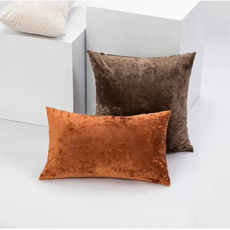 Afralia™ Dark Grain Velvet Pillow Cover - 45x45cm