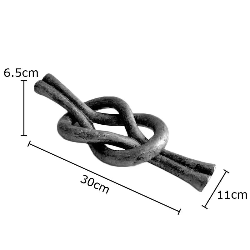 Afralia™ Geometric Knot Resin Sculpture Desk Decoration Room Aesthetics Artwork