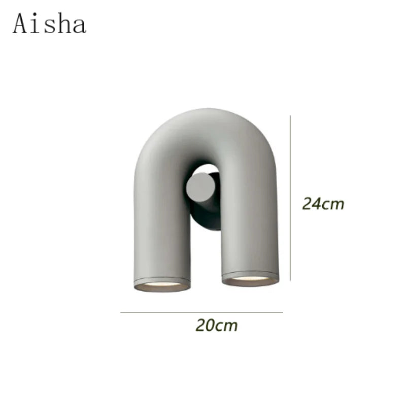 Afralia™ LED U-shaped Wall Lamp for Bedroom and Living Room