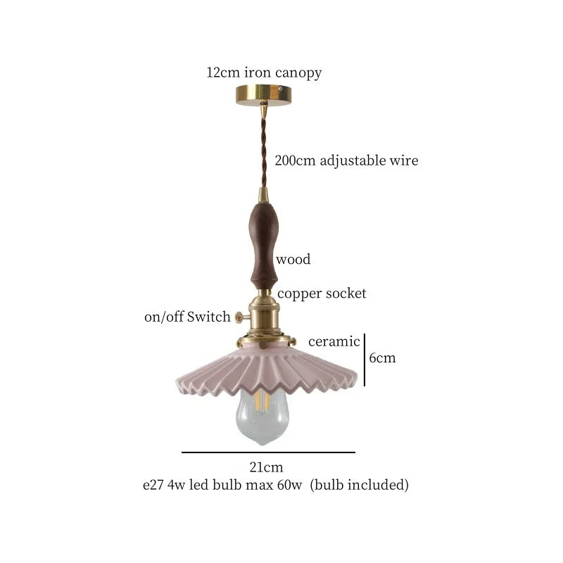 Afralia™ Ceramic LED Hanging Pendant Light - Modern Nordic Design for Home Decor