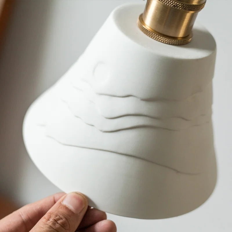 Afralia™ Ceramic LED Pendant Light: Vintage Japanese Style for Kitchen, Cafe, Living Room