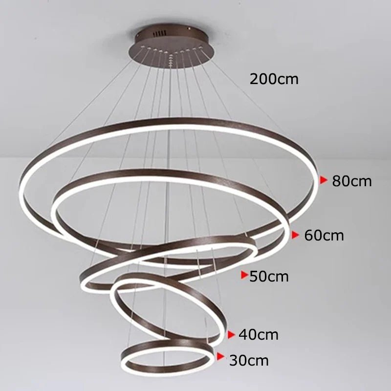 Afralia™ Nordic Home Chandelier Stair Pendant Ceiling Light for Living Room Bedroom Dining