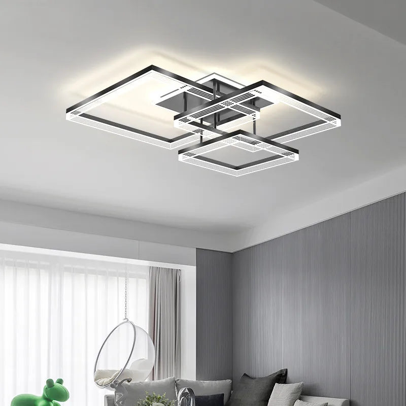 Afralia™ Modern Acrylic Circle Chandelier Pendant Lights for Indoor Living Room Decor