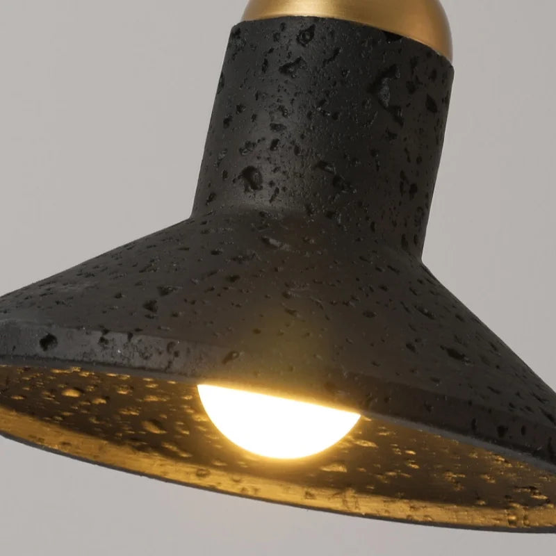 Afralia™ Black Travertine LED Pendant Light for Minimalist Nordic Interior Decor