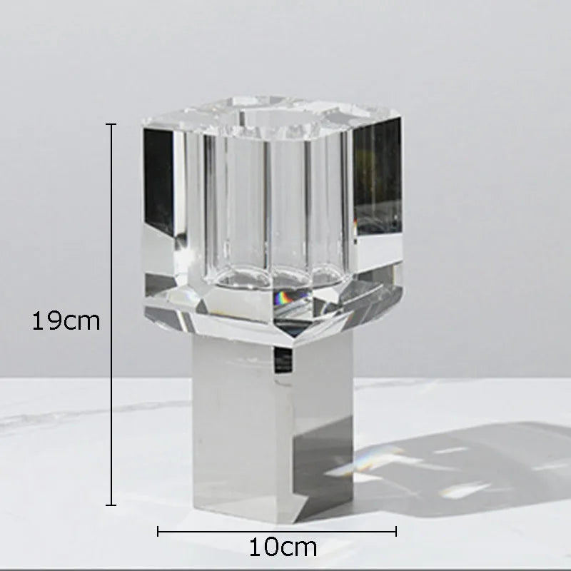 Afralia™ Crystal Clear Glass Vase for Potted Plants and Floral Arrangements
