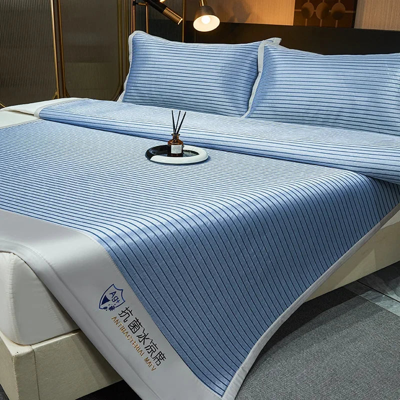 Afralia™ Cooling Bed Mat Set: Foldable, Skin-Friendly Sleeping Cushion with Elastic Band