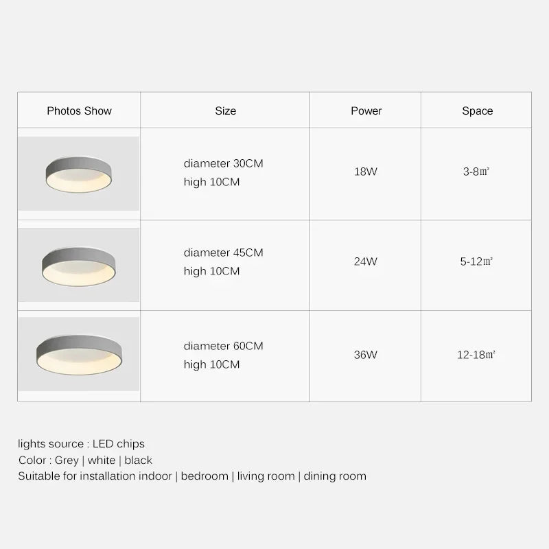 Afralia™ Modern Circle Ceiling Lights with Remote Control for Bedroom and Living Room