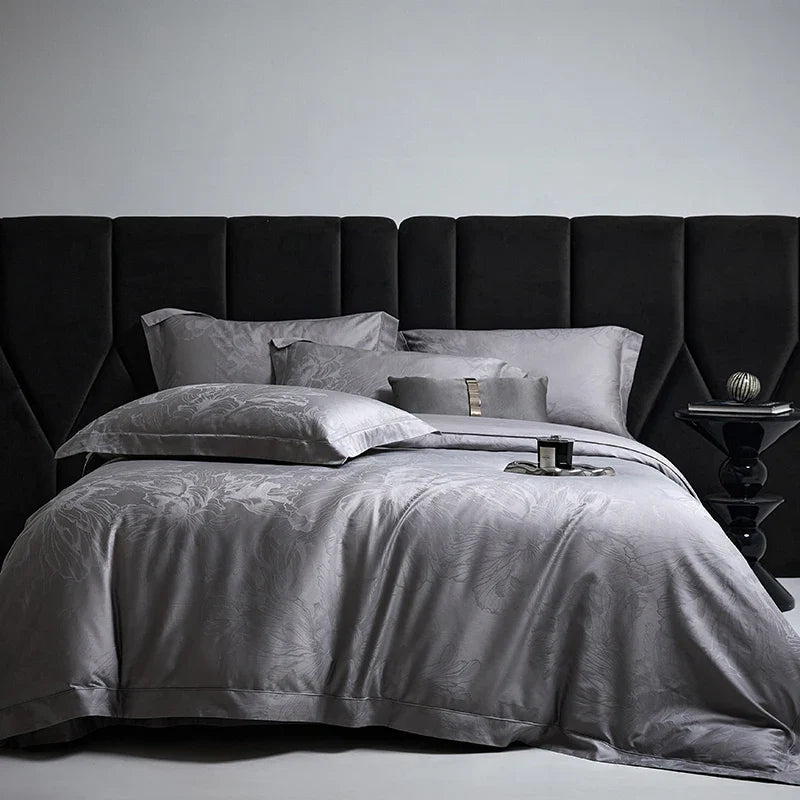 Afralia™ Silky Egyptian Cotton Luxury Bedding Set - Queen King Size Duvet Cover Sheet Pillowcases