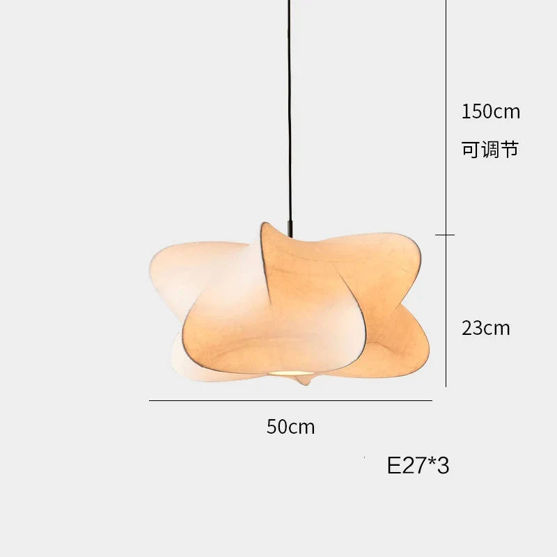 Afralia™ Silk Pendant Lamp Ceiling Light E27 Bulb Fixture