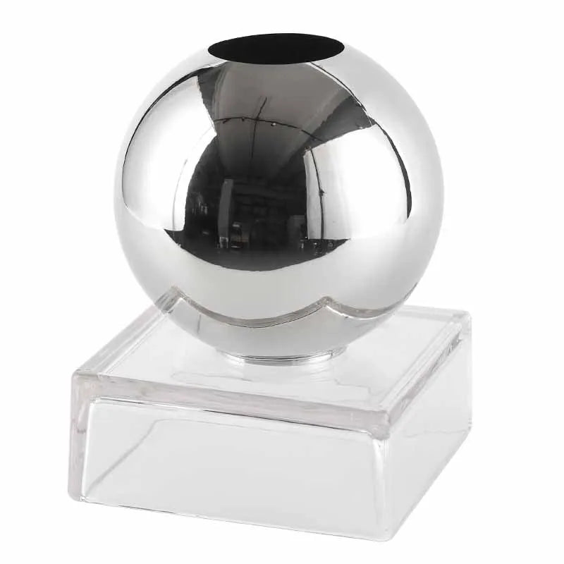 Afralia™ Silver Geometric Ball Vase for Floral Arrangements and Home Décor
