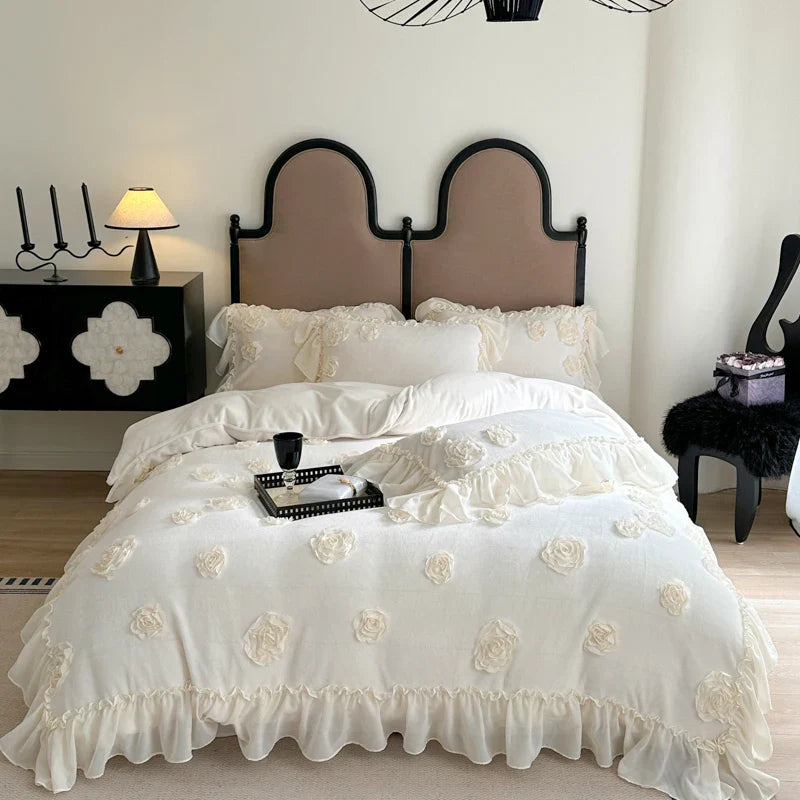 Afralia™ Princess French Flowers Bedding Set