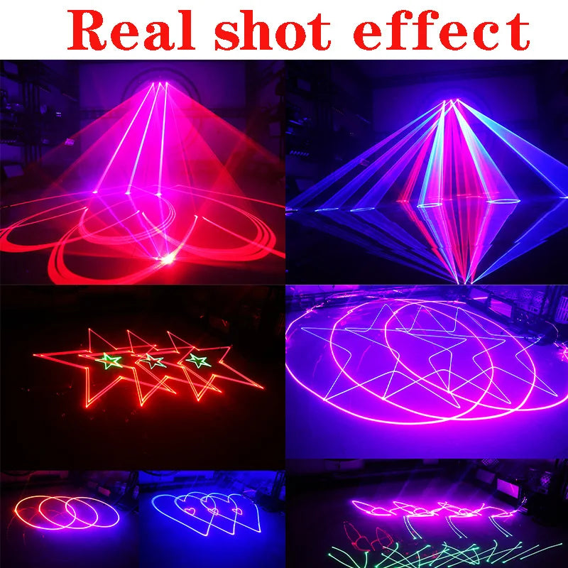 Afralia™ RGB Laser Projector DJ Disco Club Party Lighting