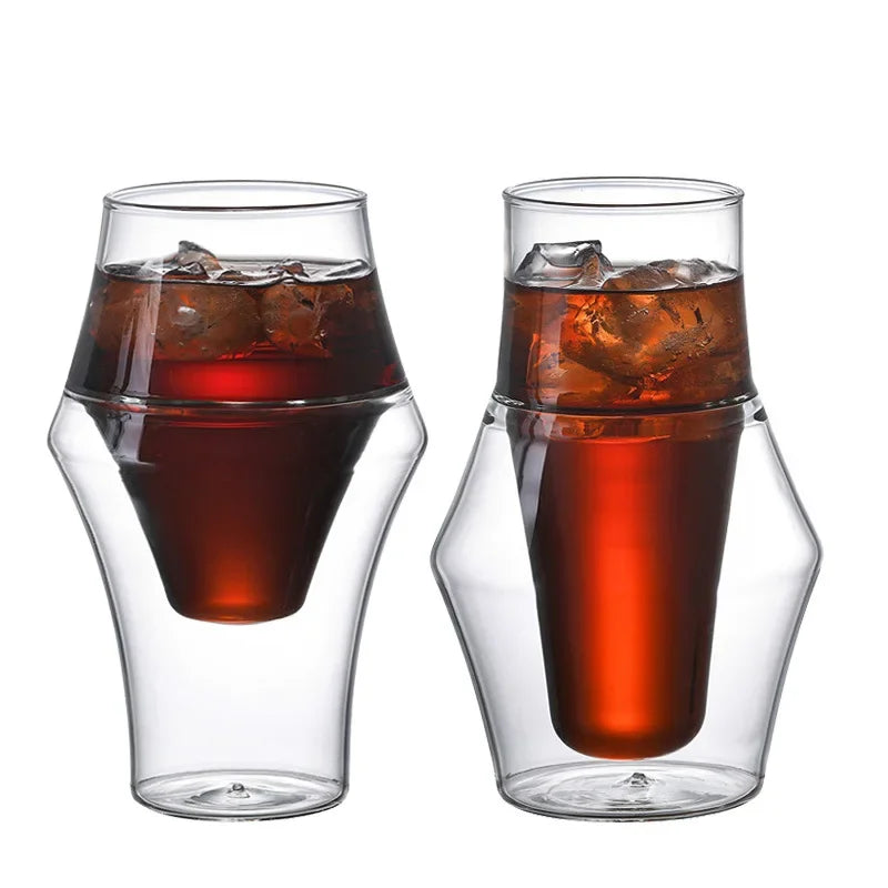 Afralia™ Latte Double Bottom Cup - Heat Resistant Glass Coffee Tea Tableware
