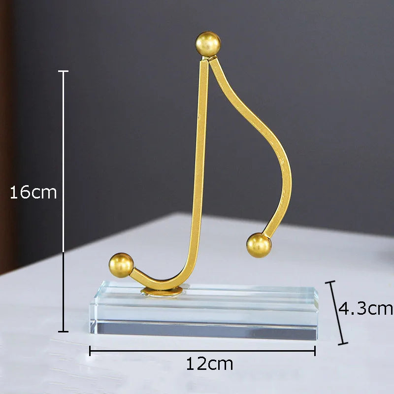 Afralia™ Musical Note Crystal Desk Ornament: Modern Art Aesthetic Decor