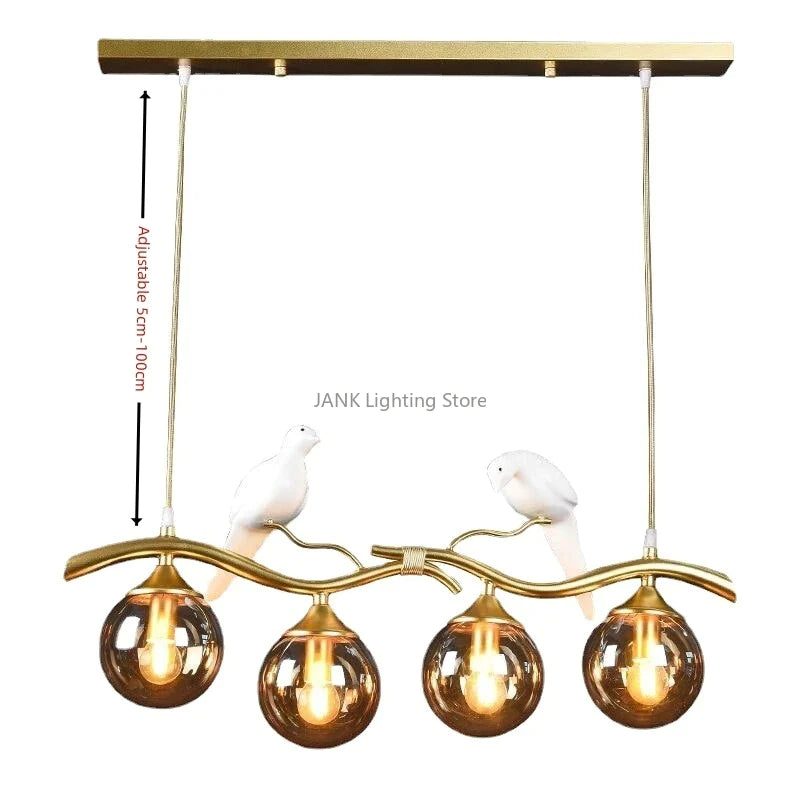 Afralia™ Glass Pendant Lights for Living Room, Restaurant & Counter, LED Interior Decor Lamps