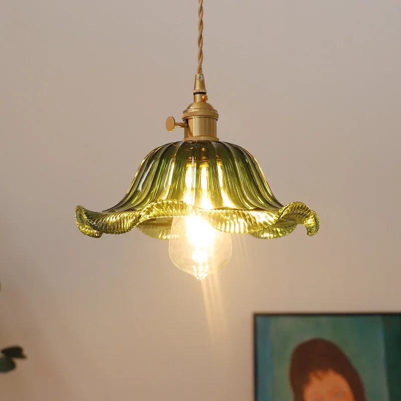 Afralia™ Glass Industrial Pendant Light: Loft Style Fixture with Copper Socket for Home Decor