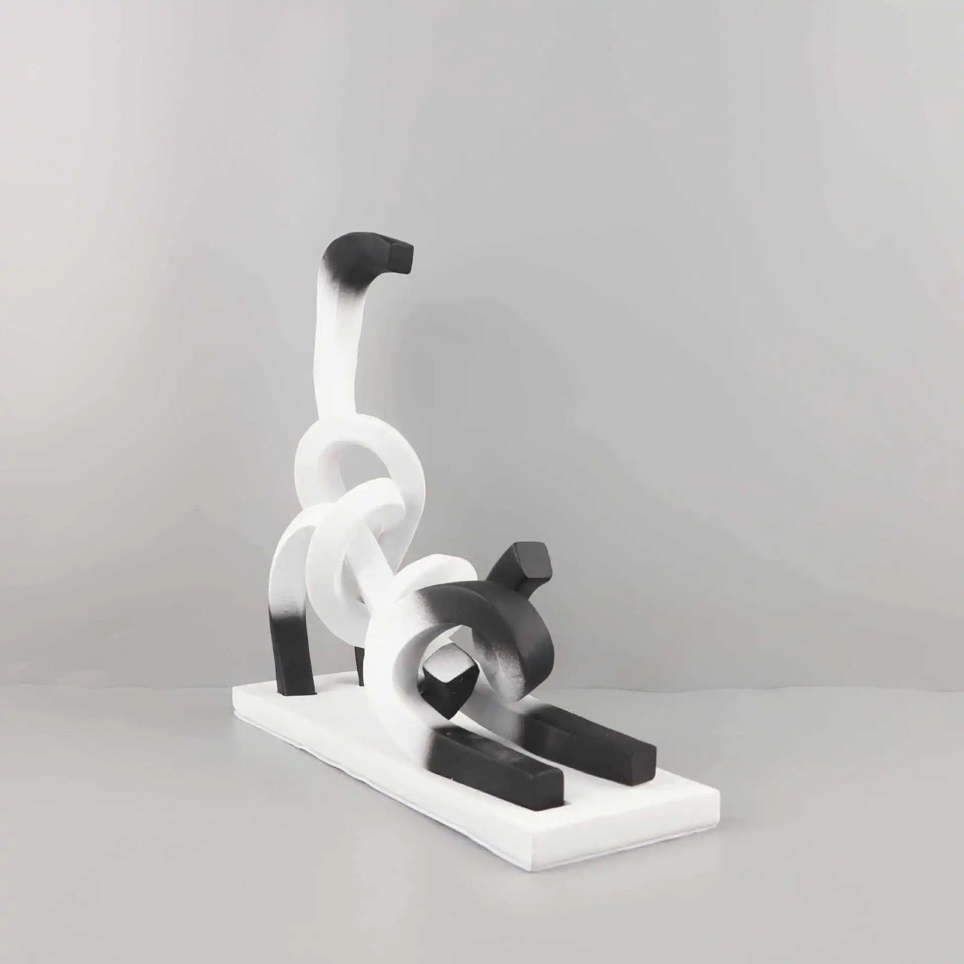 Afralia™ Abstract Cat Sculpture: Resin Handicrafts for Children's Room Decor