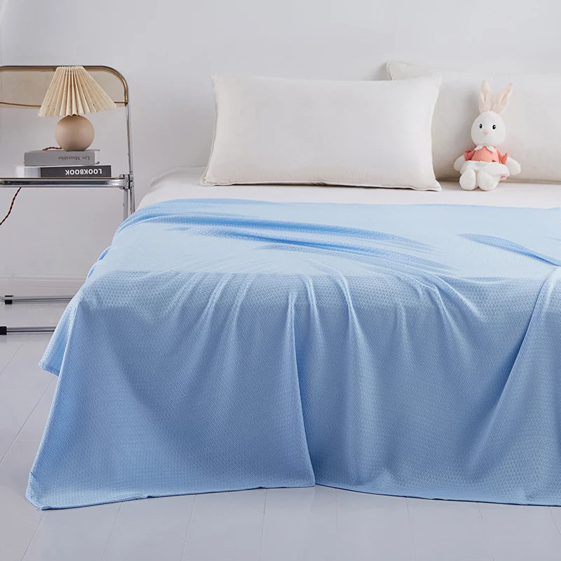 Afralia™ Bamboo Fiber Summer Quilt - Lightweight & Breathable Diamond Grid Blanket