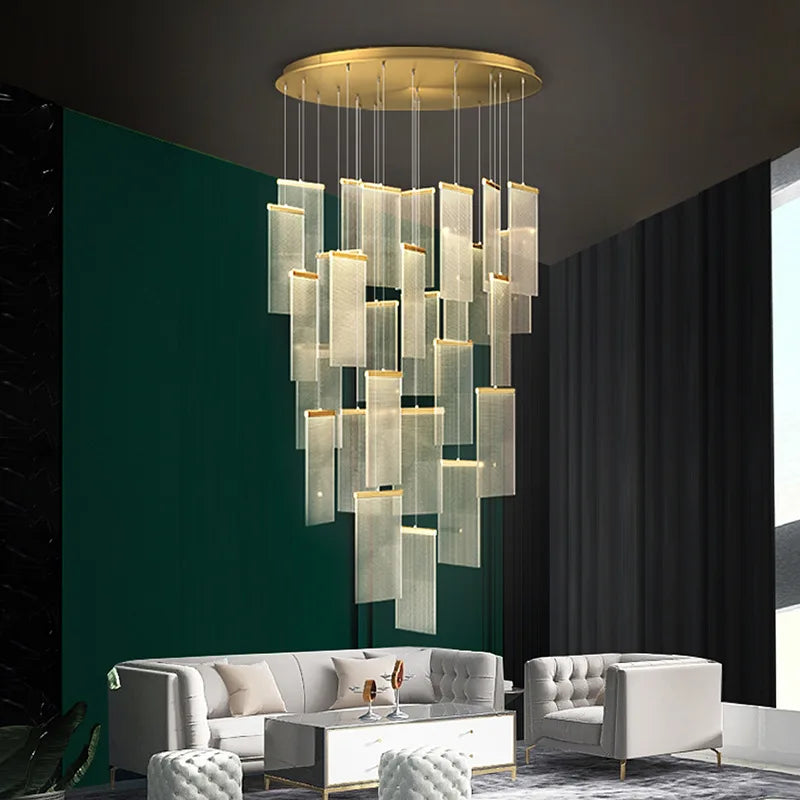 Afralia™ Luxury Large Chandelier for Living Room, Villa, and Restaurant - Modern Duplex Design