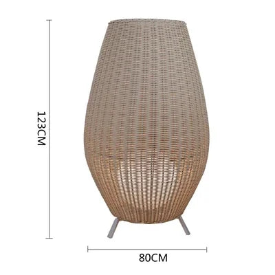 Afralia™ Lucide Colin Rattan Floor Lamp: Natural Handmade Light for Garden, Bedroom, Living Room