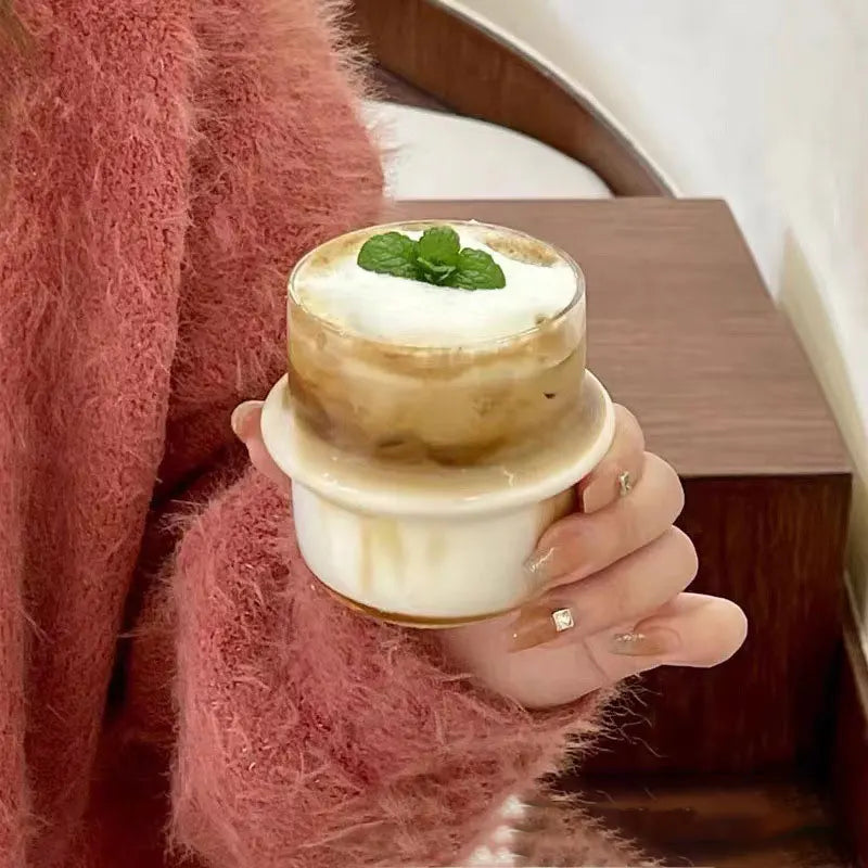 Afralia™ Cap Glass Cup: Versatile High Borosilicate Coffee Mug for Cappuccino, Wine, Cocktails