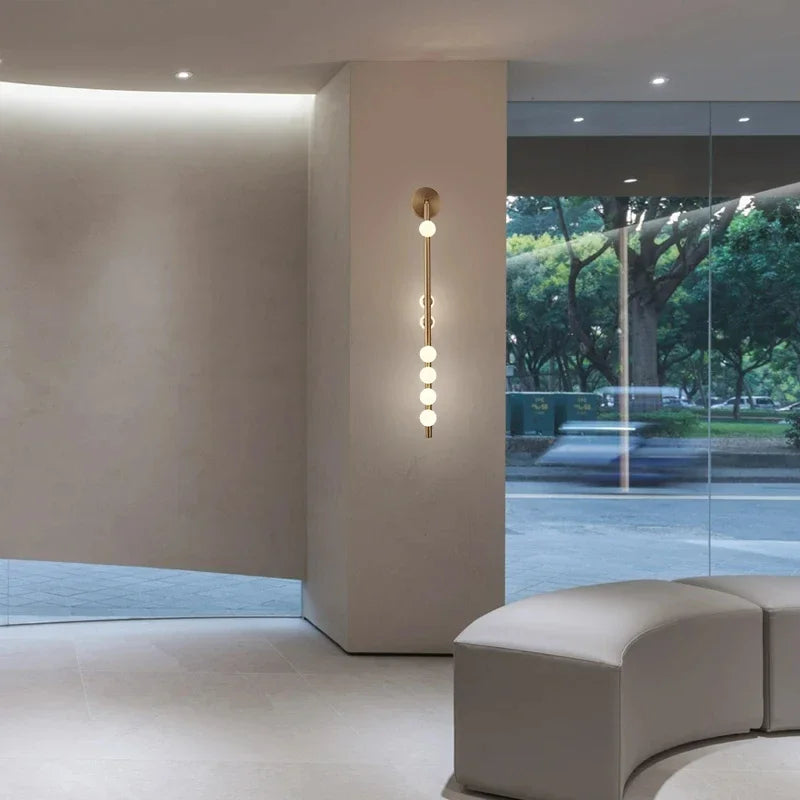 Afralia™ White Glass Ball Wall Sconce Lamp for Parlor, Bedroom, Dining Room