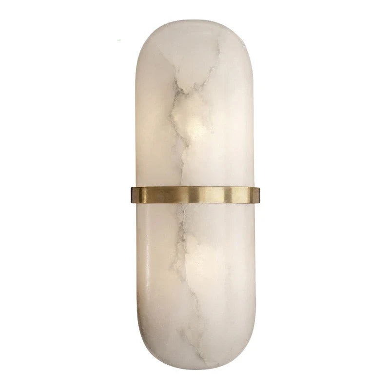 Afralia™ Marble LED Wall Lights Brass Sconce Stairs Lamp Gold Stone 110-240V