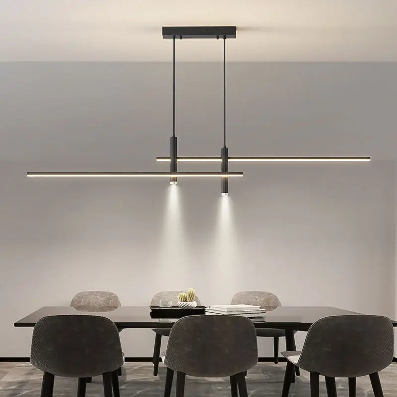 Afralia™ Modern Metal LED Pendant Chandelier for Kitchen Dining Room