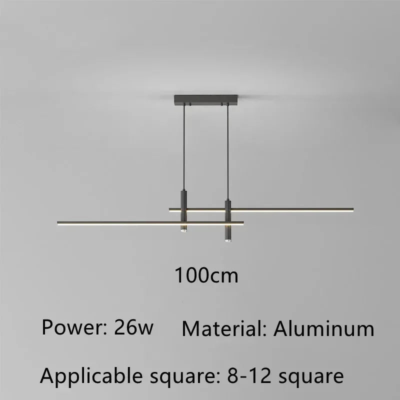 Afralia™ Black Gold LED Pendant Lights for Modern Minimalist Dining Room Chandelier