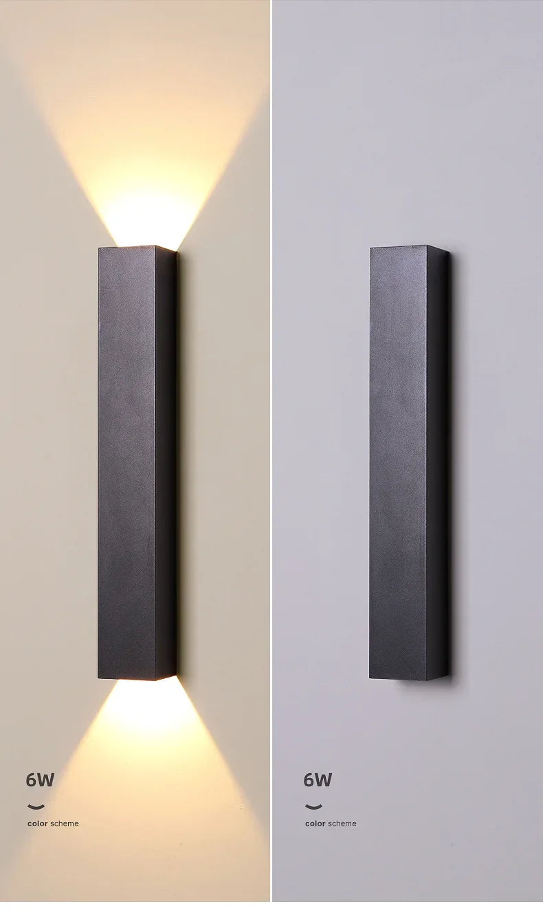Afralia™ Modern Up and Down Wall Lamp for TV Background, Bedroom, Corridor, Stair & Home
