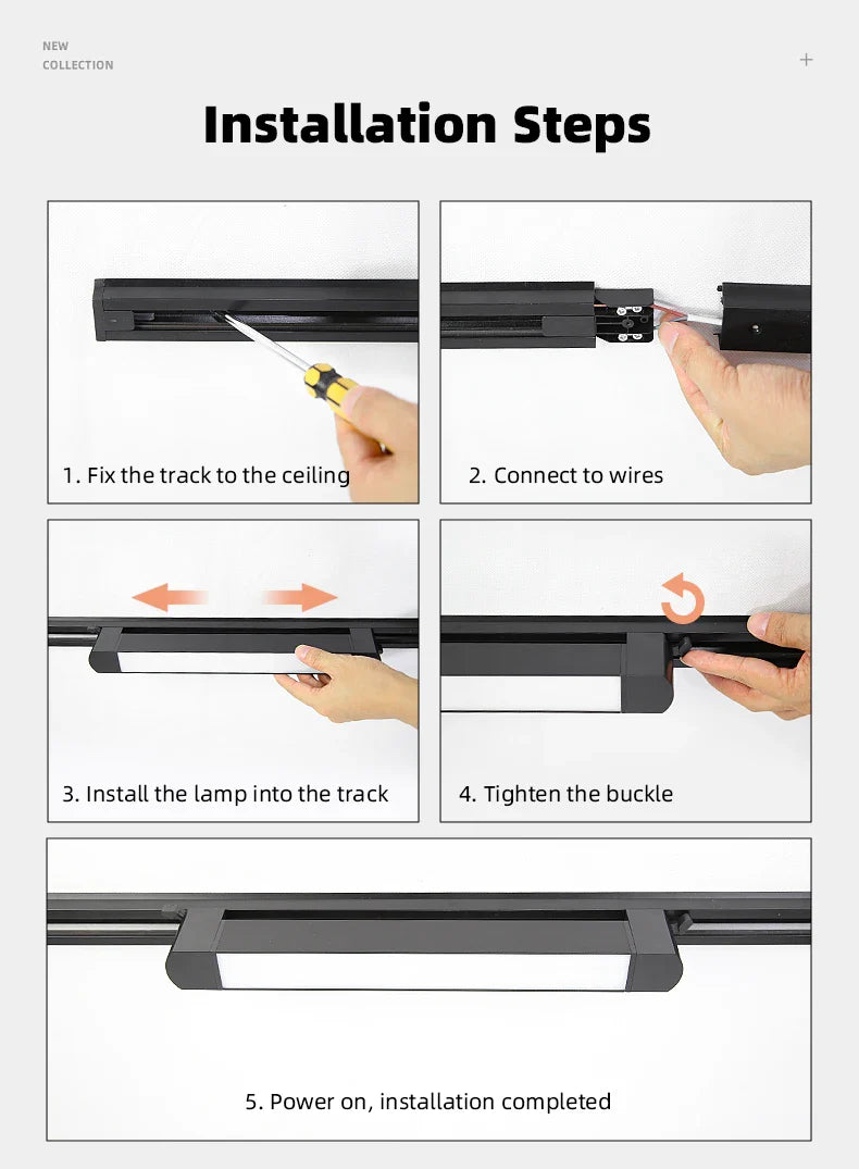 Afralia™ LED Track Light Set for Home Decor - Modern Chandelier Lamp with Rail System