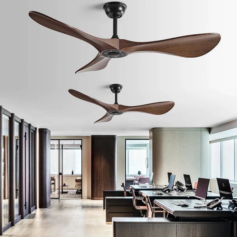 Afralia™ Modern Ceiling Fan with DC Remote Control for Home and Office - Strong Wind Electric Fan