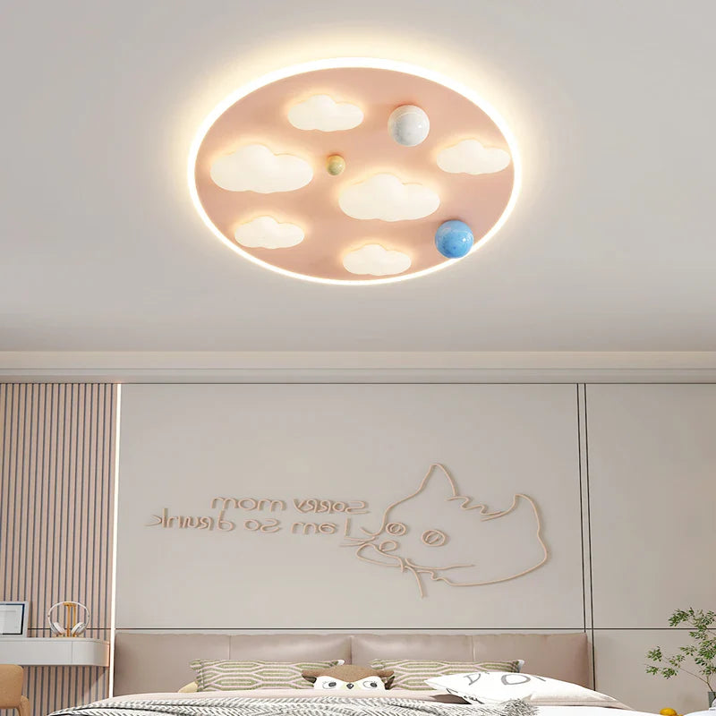 Afralia™ Cloud Shape Ceiling Lights Pink Blue 50CM - Indoor Decorative Ceiling Lamps