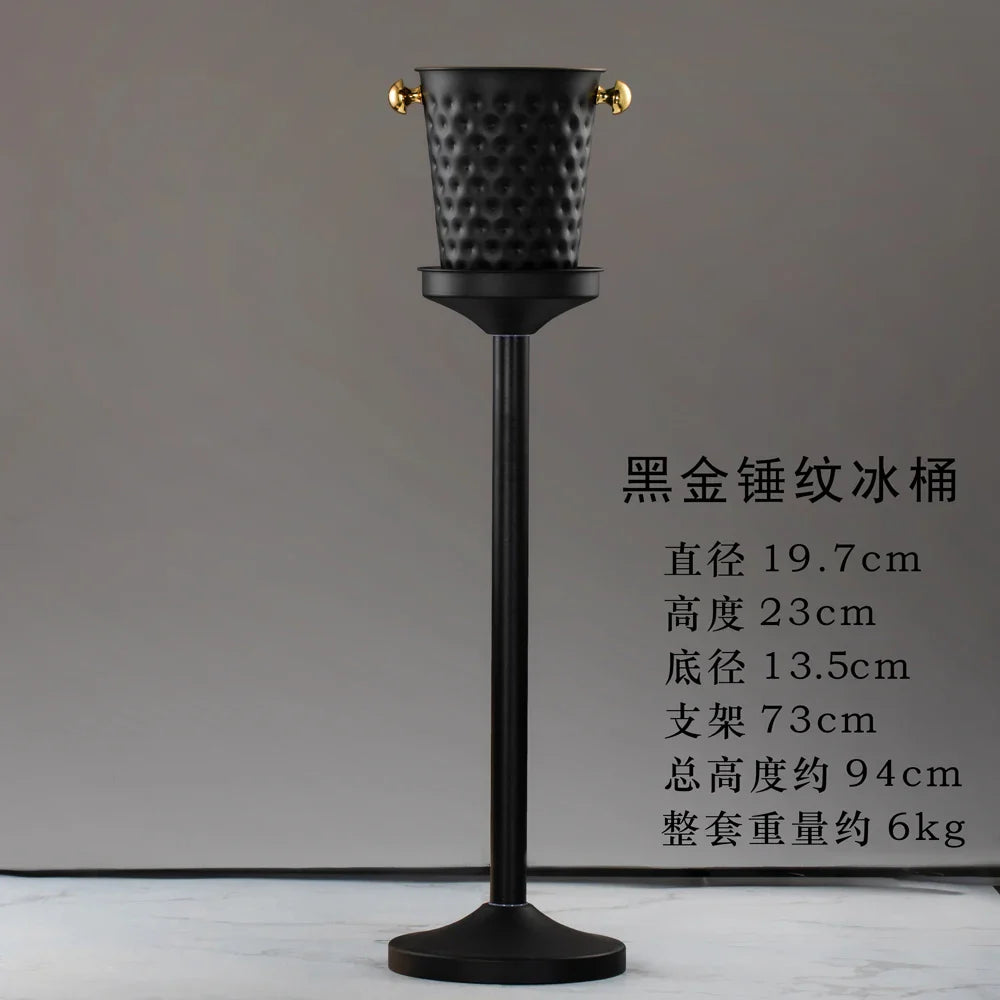 Afralia™ Stainless Steel Ice Bucket Stand for Champagne, Wine & Beer Cooling