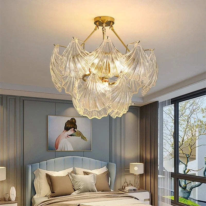 Afralia™ Crystal Glass Chandelier: Luxury Retro Pendant Light for Dining, Living, Bedroom Decor