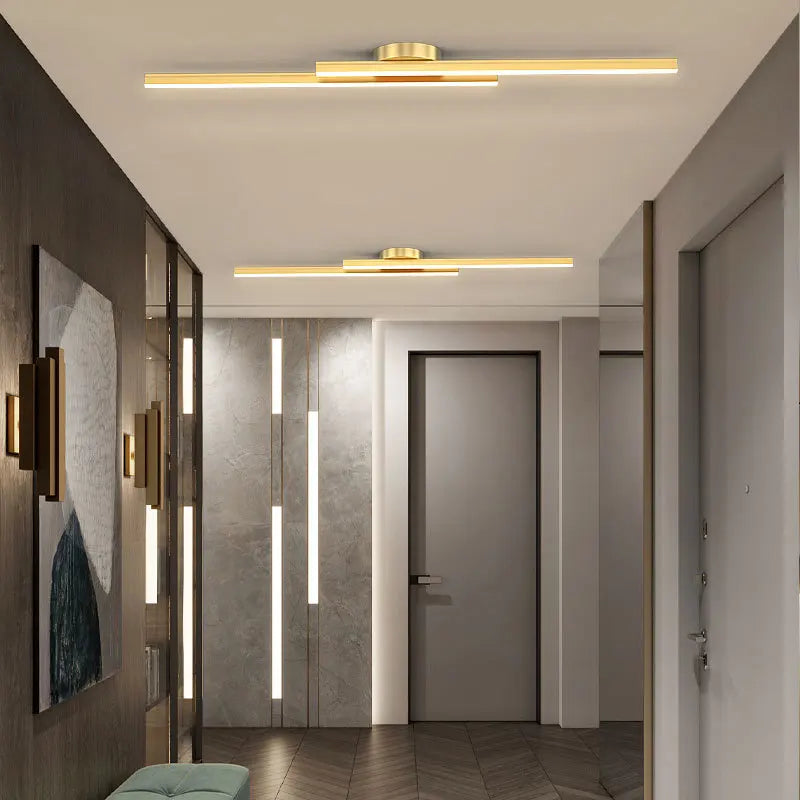 Afralia™ Modern Strip LED Ceiling Lamp for Stylish Indoor Lighting