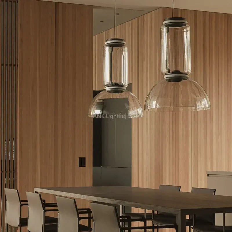 Afralia™ Minimalist Glass Pendant Light Chandelier for Home Decor