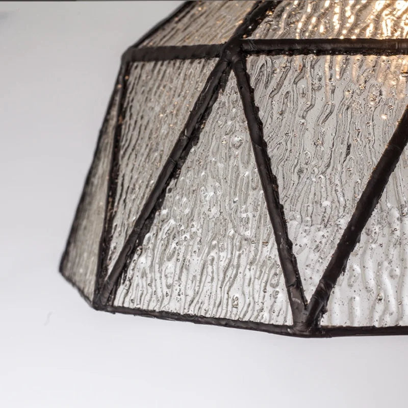 Afralia™ Tiffany Brass Pendent Light Glass LED Cafe Bedroom Living Room Loft Bar