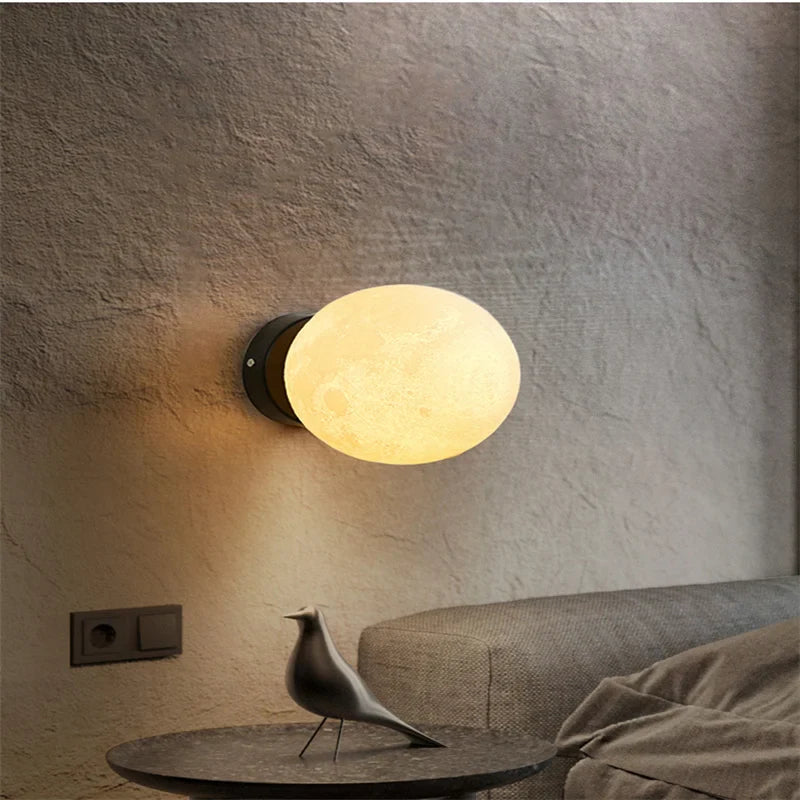 Afralia™  Moon Floor Lamp LED Living Room Study Bedroom Tripod Wall Light