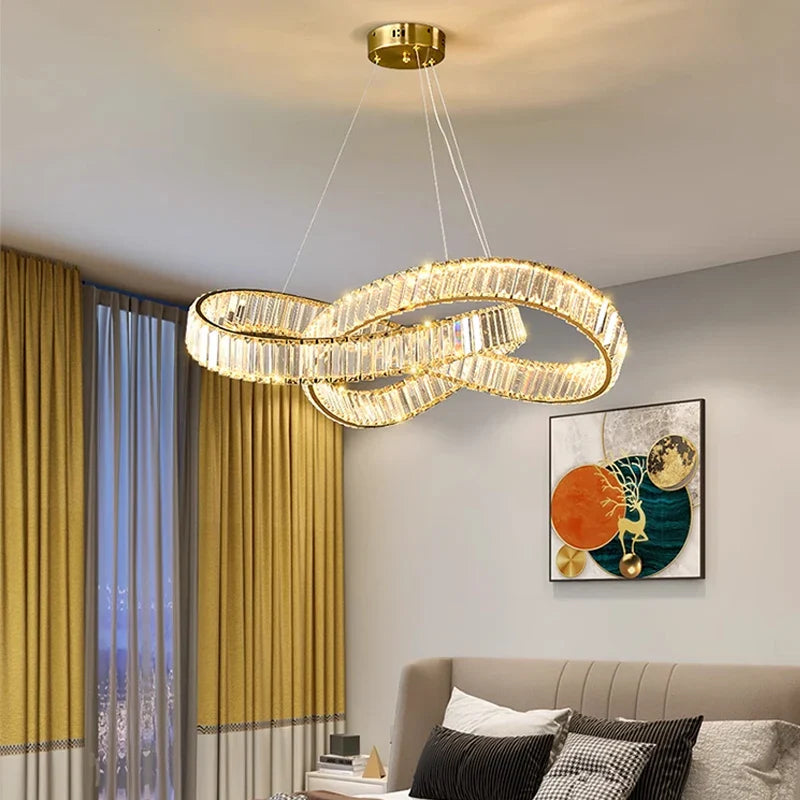 Afralia™ Crystal Ceiling Chandelier for Modern Luxury Home Decor