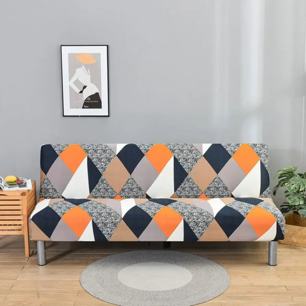 Afralia™ Stretchy Futon Sofa Cover for Sofa without Armrests